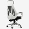 黑白调Hbada 电脑椅子 办公椅 电竞椅人体工学设计 白色077WM