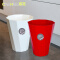茶花（CHAHUA） 茶花 玫瑰垃圾桶7.9L时尚创意纸篓家用厨房无盖垃圾筒 白色2个装