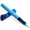 得力(deli)EF明尖优尚系列矫姿钢笔签字笔 正姿笔学生练字随行套装 可装挂件赠墨囊 蓝A907