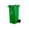 鑫飞亚（XINFEIYA） 100升户外大号塑料垃圾桶果皮箱室外垃圾箱带盖 实心轮 绿色