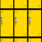 彩色更衣柜铁皮柜员工储物柜带锁柜多门柜寄存包柜鞋柜浴室健身储存柜拆装九门黑框黄色