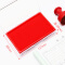 得力 办公文具9864方形快干印台 印泥 会计财务 多色可选 红色