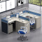 屏风办公桌职员桌员工桌员工位工作位电脑桌卡座7型2人位含椅子