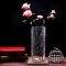 豪斯特丽（HOSTLY） 富贵竹花瓶   直筒冰裂花瓶摆件  客厅花瓶 40CM高 直径12