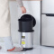 龙士达塑料垃圾桶 11L大容量脚踏式翻盖静音卫生桶 办公室厨房卫生间纸篓 大号LJ-1535