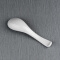 KORDCO密胺餐具勺子韩式摆台勺子白色糖水勺仿瓷耐用小汤勺酒店餐馆商用小勺塑料饭勺子甜品调羹 米白勺子长14.5 宽4CM