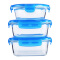 乐美雅（Luminarc）保鲜盒 玻璃套装密封盒冰箱微波炉饭盒厨房收纳盒配件随心三件套 J2651
