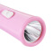 雅格 LED可充电迷你手电筒小夜灯 强光便携锂电儿童学生 家用照明户外应急手电 YG-3853带尾灯粉色