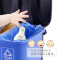 森 环保分类双格脚踏式垃圾桶 家用厨房客厅办公室垃圾筒创意带有盖塑料脚踩大号 套餐一：分类桶 红+蓝.分类桶（办公1）