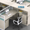 职员办公桌屏风桌员工桌员工位工作位电脑桌卡座干字型6人位含椅子3000*4200*1100