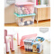 茶花透明大号收纳箱整理箱衣服玩具收纳盒塑料储物箱 粉色 58L两个优惠装（无轮滑）