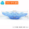 茶花 水果盘客厅创意塑料透明简约欧式零食盒果盘干果盘水果盘子抖音 中号蓝色
