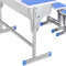 中小学生培训辅导可升降双人课桌椅组合加厚定制款蓝色1.5mm