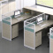 职员办公桌屏风桌员工桌员工位工作位电脑桌卡座7字型3人位含椅子4200*1500*1100