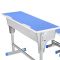 中小学生培训辅导可升降双人课桌椅组合加厚定制款蓝色1.5mm
