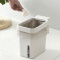 百露 大号创意卫生间垃圾桶家用卧室客厅垃圾筒厨房无盖垃圾桶压圈 小号米色