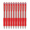 三菱（Uni）中性笔圆珠笔签字笔SN-100按动圆珠笔 3色 0.5mm学生办公文具用品 红色 6支装