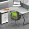 屏风办公桌组合员工桌职员桌卡座现代简约工作位钢架电脑桌T字型2人位含椅子2400*1400*750