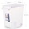 茶花 立方米桶塑料储米箱带滑轮米面收纳箱15kg 2310
