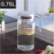 乐美雅 冷水壶 凉水壶耐热玻璃大容量果汁壶透明家用玻璃茶壶 鹿特丹0.75L
