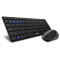 雷柏（Rapoo） 9300M 多模式无线键鼠套装 蓝牙键鼠套装 蓝牙3.0/蓝牙4.0/无线2.4G 蓝牙键盘 超薄键盘 黑色