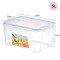 JEKO&JEKO 塑料冰箱透明收纳箱 5L 4只装收纳盒零食密封盒药盒整理箱手提储物箱 SWB-505