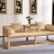 实木沙发新中式布艺沙发现代客厅家具小户型实木沙发三人位含炕几