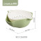 茶花（CHAHUA）双层水果盘沥水篮家用懒人糖果盘创意厨房客厅嗑瓜子塑料双耳果盆 蓝色