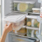 百露 冰箱保鲜盒收纳盒 食品储物盒杂粮收纳箱厨房收纳筐 绿色B款2个装