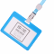 得力（deli） 5个装彩色证件卡工作证卡套胸卡员工工作牌吊牌挂绳 工牌 蓝色(横式) 8332