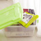 禧天龙Citylong 塑料收纳箱环保半透明带滑轮大号衣物储物整理箱2个装 中粉绿58L 6099