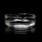 青苹果圆形透明水晶玻璃烟灰缸圆形方形创意时尚家用KTV 小号口径11cm