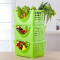 爱思得（Arsto）塑料厨房置物架收纳层架蔬菜篮水果蔬菜收纳架调味储物架加厚7972A3绿色3层