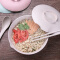 芮家德 韩式小麦泡面碗带盖大号碗学生便当盒方便面碗大容量拉面碗带筷勺 粉色