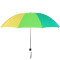 天堂伞 （UPF50+）七彩世界加大加固黑胶三折晴雨伞33395E彩虹伞
