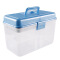 茶花 塑料收纳箱 提把双层多格保健药箱小药盒子 9.5L 2605