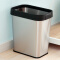 欧润哲 垃圾桶家用 12L不锈钢大号方桶压袋式家用厨房客厅卫生间废纸箩