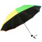天堂伞 （UPF50+）七彩世界加大加固黑胶三折晴雨伞33395E彩虹伞