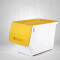 茶花收纳箱塑料整理箱衣服儿童玩具收纳箱翻盖整理箱可叠加收纳盒落地收纳箱 黄色三个 34L 大号