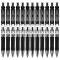 得力（deli）黑色自动笔弹簧笔按动中性笔0.7mm学习办公水性笔 6支装S02