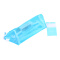 国誉(KOKUYO)日本进口COLOREE透明网眼布学生办公便携收纳笔袋 蓝色 F-VBF114B
