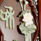 豪斯特丽（HOSTLY） 天然玉石装饰画客厅画沙发背景墙装饰画 欧式有框画46*46CM 和字