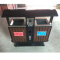 鑫飞亚（XINFEIYA） 钢木户外垃圾桶镀锌板材质大号室外分类环卫垃圾箱不锈钢投口