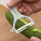 日本进口 塑柄不锈钢蔬菜水果削皮器去皮器刨子刨刀 只有透明色 980669刮皮刀透明色