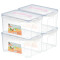 JEKO&JEKO 塑料冰箱透明收纳箱 5L 4只装收纳盒零食密封盒药盒整理箱手提储物箱 SWB-505