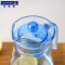 乐美雅 鸭嘴壶透明玻璃水壶 凉水杯冷水壶 饮料果汁壶泡茶壶 冰蓝 1.3L