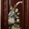 豪斯特丽（HOSTLY） 客厅装饰画天然玉石实木框3D艺术画 办公室书房立体浮雕画 国色天香110CM*45CM*4联