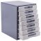 【包邮】得力（deli）文件架 彩色桌面文件柜 抽屉式文件柜 办公用品 9703 金属7层文件柜(蓝色)
