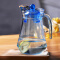 乐美雅 冷水壶玻璃凉水壶 家用大容量耐热水壶饮料果汁扎壶水杯套装 鸭嘴壶透明（1.3L）