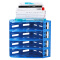 天色 多彩桌面办公书架创意A4文件架座框书本杂志多层资料整理收纳架 蓝色